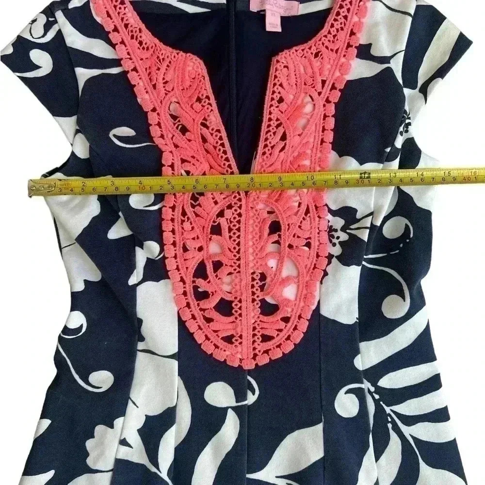 Lilly Pulitzer BRIELLA BRIGHT NAVY Johnny B Fit & Flare DRESS - Picture 7 of 9